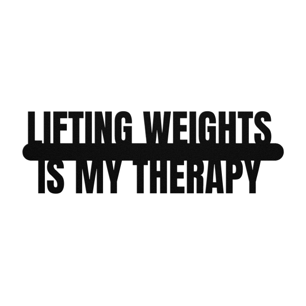 LIFTING IS MY THERAPY metal sign - Image 6